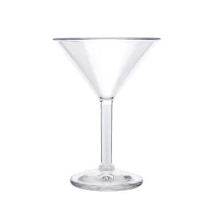 High-foot transparent acrylic cocktail glass